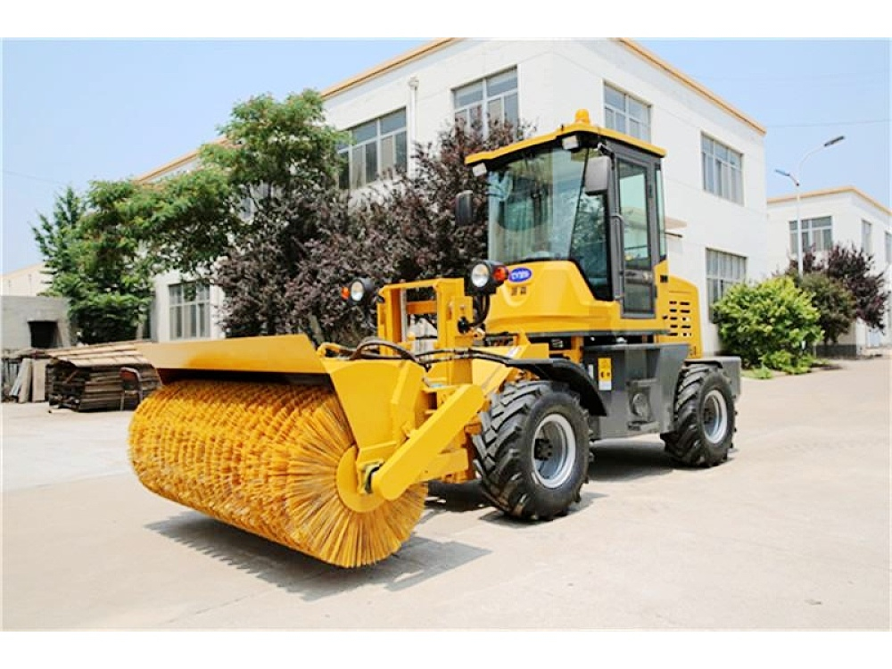 裝載機安裝掃雪輥刷設備